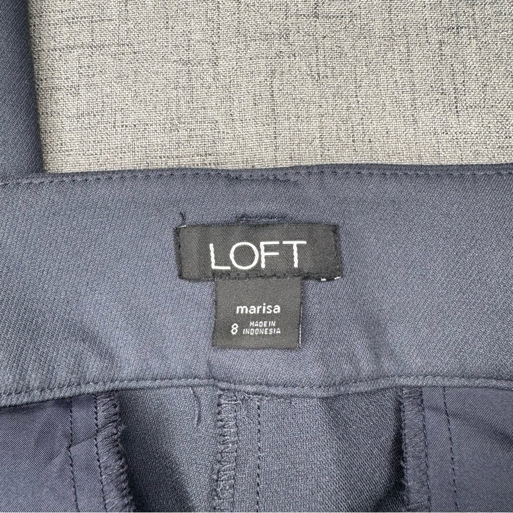 LOFT Marisa Skinny Slim Ankle Pencil Dress Pants Gray Size 8 - Picture 9 of 10